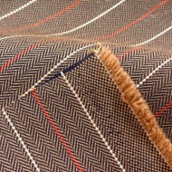 Tissu laine polyester rayures marron Haute couture Tissu laine polyester rayures marron Haute couture