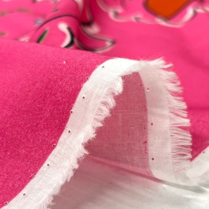 Tissu panneau anniversaire rose vif 55cm*55cm Tissu panneau anniversaire rose vif 55cm*55cm