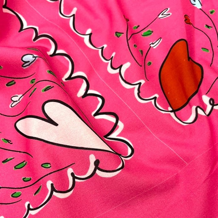 Tissu panneau anniversaire rose vif 55cm*55cm Tissu panneau anniversaire rose vif 55cm*55cm