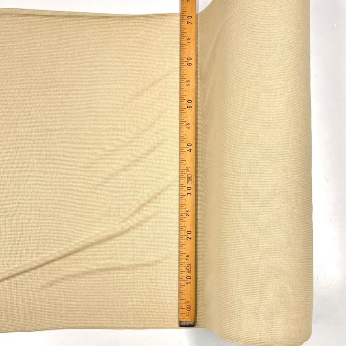 Tissu jersey tubulaire acrylique beige 70cm