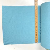 Tissu jersey tubulaire côtelé coton bleu clair 45cm