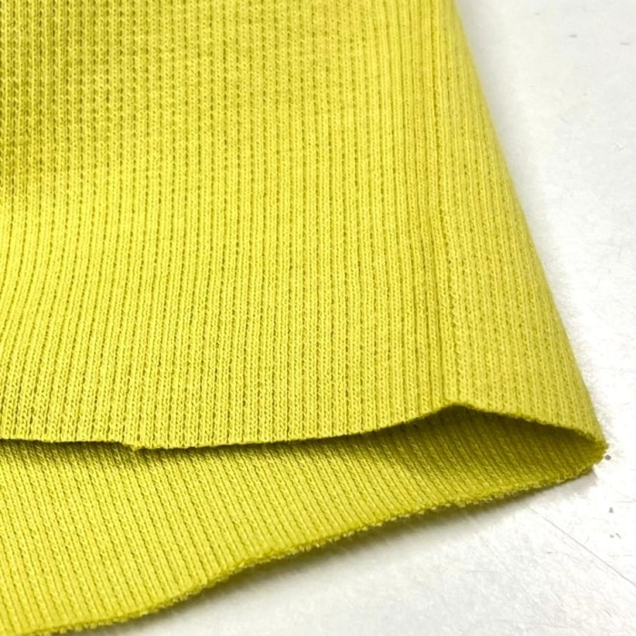 Tissu jersey tubulaire côtelé coton vert clair 40cm