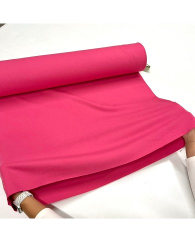 Tissu jersey tubulaire coton rose vif 80cm
