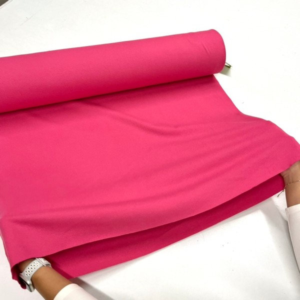 Tissu jersey tubulaire coton rose vif 80cm Tissu jersey tubulaire coton rose vif 80cm
