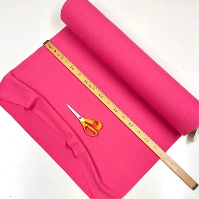 Tissu jersey tubulaire coton rose vif 80cm