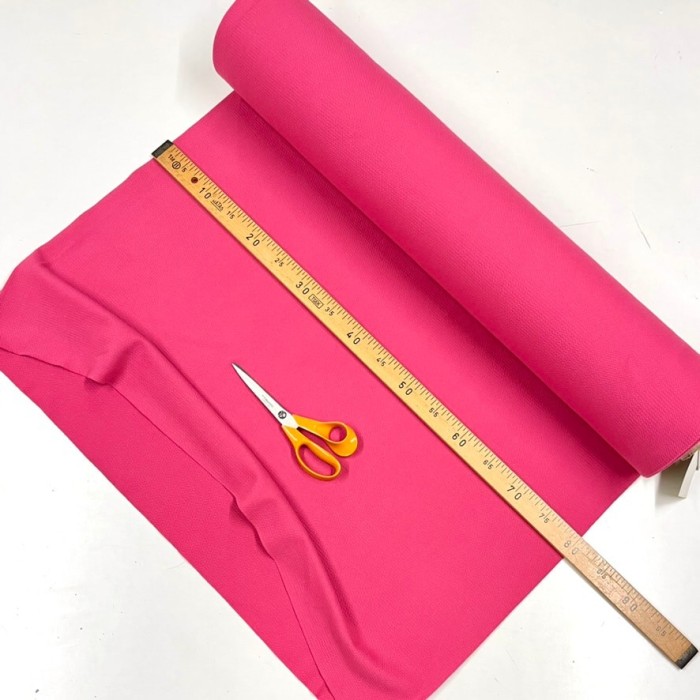 Tissu jersey tubulaire coton rose vif 80cm