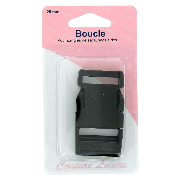 Boucle pour sangle 25 mm noir
