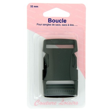 Boucle pour sangle 32 mm noir Boucle pour sangle 32 mm noir