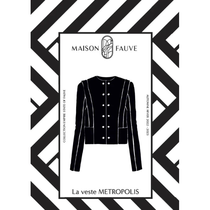 Patron couture Veste : Metropolis - Maison FAUVE Patron couture Veste : Metropolis - Maison FAUVE