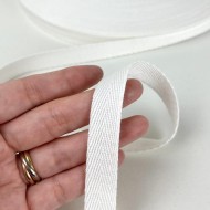 Tresse coton blanc 15mm