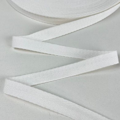 Tresse coton blanc 15mm Tresse coton blanc 15mm