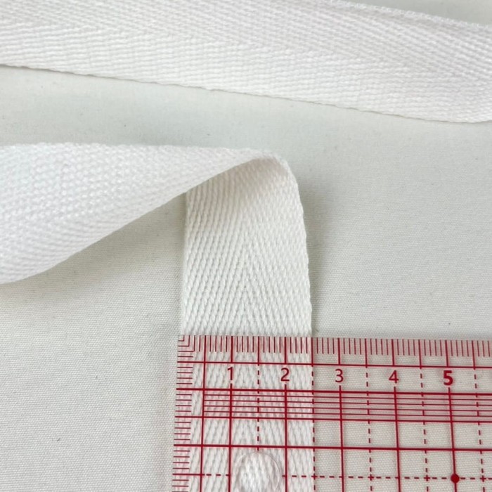 Tresse coton blanc 25mm Tresse coton blanc 25mm