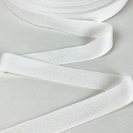 Tresse coton blanc 25mm Tresse coton blanc 25mm