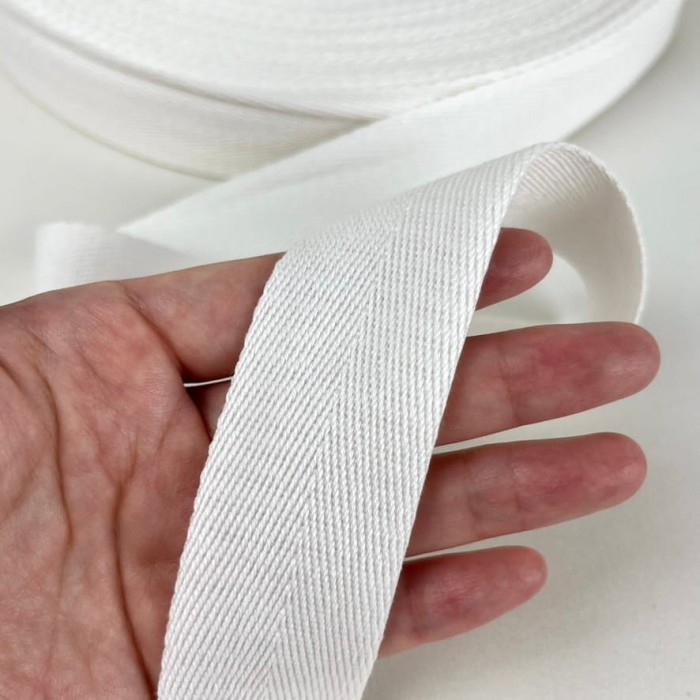 Tresse coton blanc 35mm Tresse coton blanc 35mm