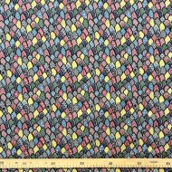 Tissu coton enduit muticolore imprimé sashiko japonais