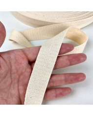 Tresse coton écru 25mm Tresse coton écru 25mm