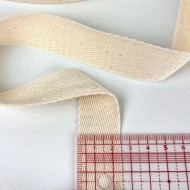 Tresse coton écru 25mm Tresse coton écru 25mm