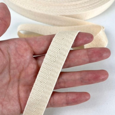 Tresse coton écru 20mm Tresse coton écru 20mm