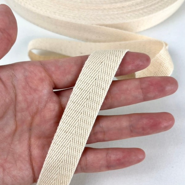 Tresse coton écru 20mm Tresse coton écru 20mm