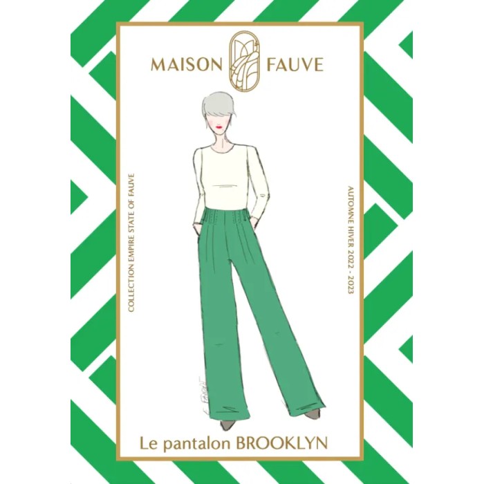 Patron couture pantalon : Brooklyn - Maison FAUVE Patron couture pantalon : Brooklyn - Maison FAUVE