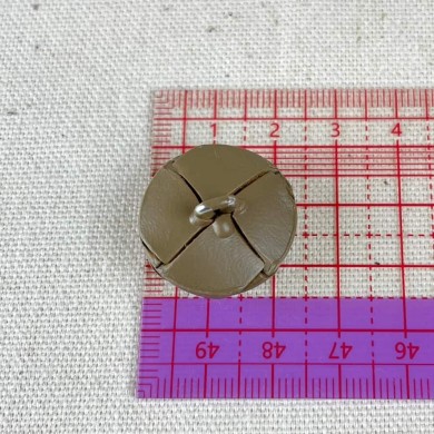 Bouton en cuir nœud beige 23mm Bouton en cuir nœud beige 23mm