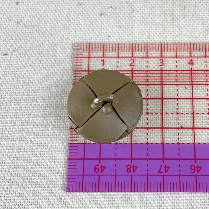 Bouton en cuir nœud beige 23mm