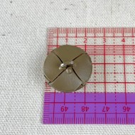 Bouton en cuir nœud beige 23mm