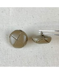 Bouton en cuir nœud beige 23mm