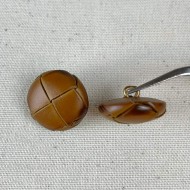 Bouton en cuir nœud marron 27mm