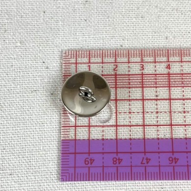 Bouton plastique ancre marine argenté S 18mm Bouton plastique ancre marine argenté S 18mm