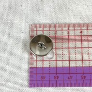 Bouton plastique ancre marine argenté S 18mm