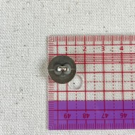 Bouton plastique ancre marine argenté 15mm