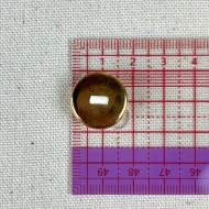 Bouton plastique perle doré 18mm