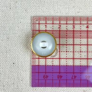 Bouton plastique arrondi doré 17mm