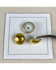 Bouton plastique arrondi doré 17mm Bouton plastique arrondi doré 17mm