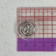 Bouton plastique nœud marin argenté 25mm Bouton plastique nœud marin argenté 25mm