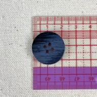 Bouton plastique effet bois bleu 22mm