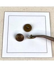 Bouton métal étoile laurier bronze S 12mm Bouton métal étoile laurier bronze S 12mm
