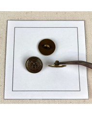 Bouton métal étoile laurier bronze M 15mm Bouton métal étoile laurier bronze M 15mm