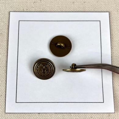 Bouton métal étoile laurier bronze M 15mm Bouton métal étoile laurier bronze M 15mm