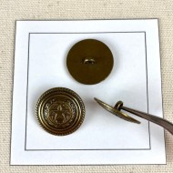 Bouton métal étoile laurier bronze L 23mm Bouton métal étoile laurier bronze L 23mm