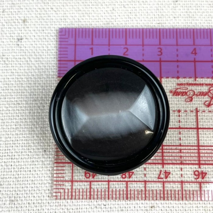 Bouton plastique bijou noir 31mm