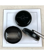 Bouton plastique bijou noir 31mm