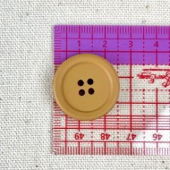 Bouton en cuir uni camel 25mm