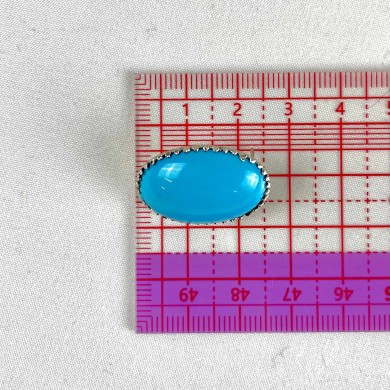 Bouton à griffe ovale bleu Bouton à griffe ovale bleu