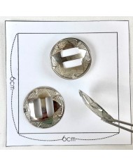 Charm rond étoile argenté Charm rond étoile argenté