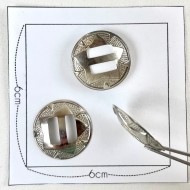 Charm rond étoile argenté Charm rond étoile argenté