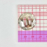 Charm rond étoile argenté Charm rond étoile argenté