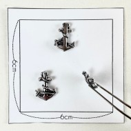 Charm ancre marine corde argenté