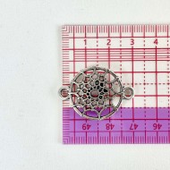 Charm rond attrape-rêve argenté